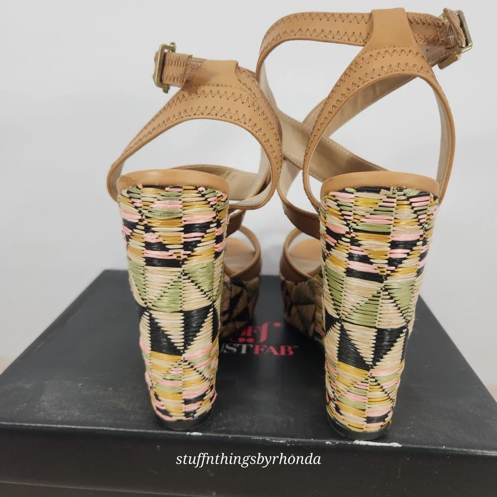 JUST FABULOUS ~ Cozumel ~ Platform Wedge Sandels US 9 /EU 40